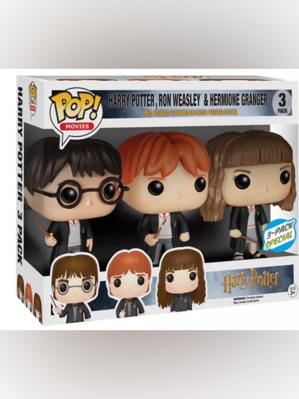 Pop! Movies Harry Potter, Ron Weasley, Hermione Granger